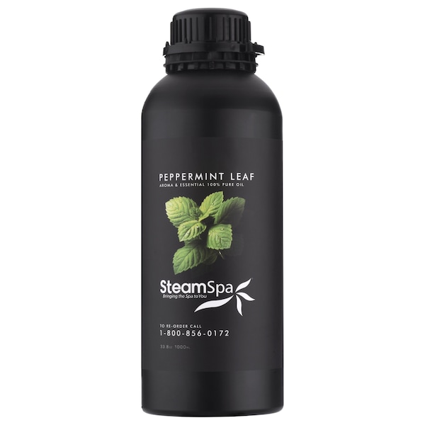 Steamspa 100% Natural Essence of Peppermint 1000ml Aromatherapy Bottle G-OILPEP1K - main